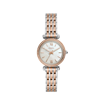 Montre FOSSIL carlie mini femme bracelet acier inoxydable bicolore - vue 1