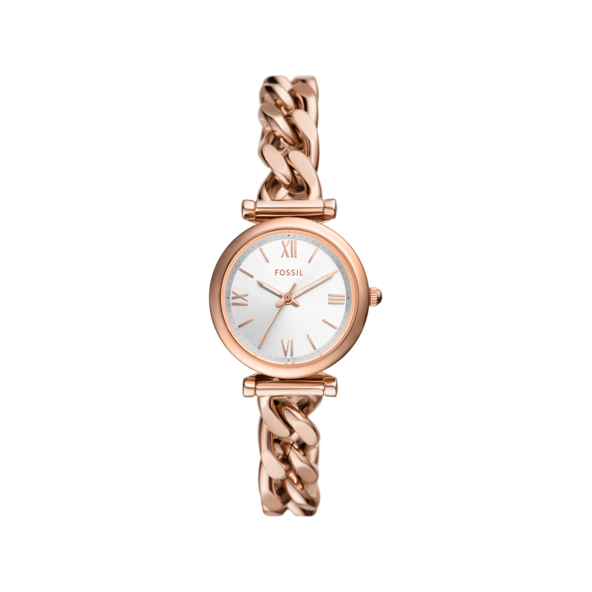 Montre FOSSIL carlie mini femme bracelet acier inoxydable doré rose
