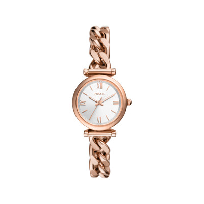 Montre FOSSIL carlie mini femme bracelet acier inoxydable doré rose - vue 1