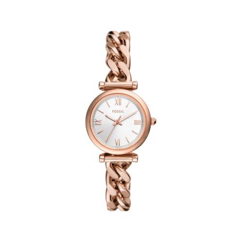 FOSSIL carlie mini ladies watch stainless steel bracelet pink gold
