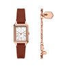 Montre FOSSIL raquel femme bracelet cuir marron - vue V1