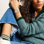 Montre FOSSIL gilmore femme bracelet acier inoxydable bicolore - vue porté 3