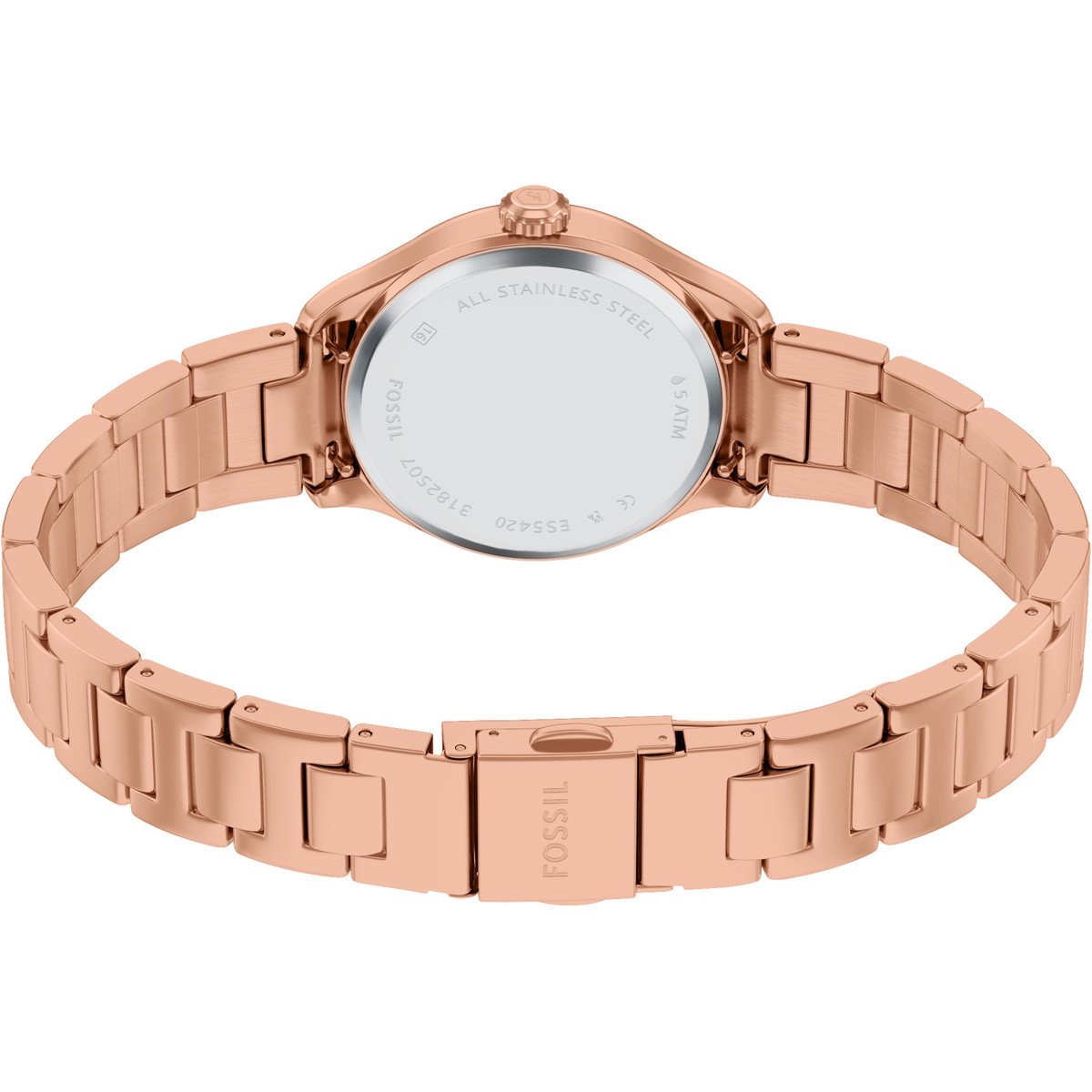 Montre FOSSIL gilmore femme bracelet acier inoxydable doré rose - vue 3