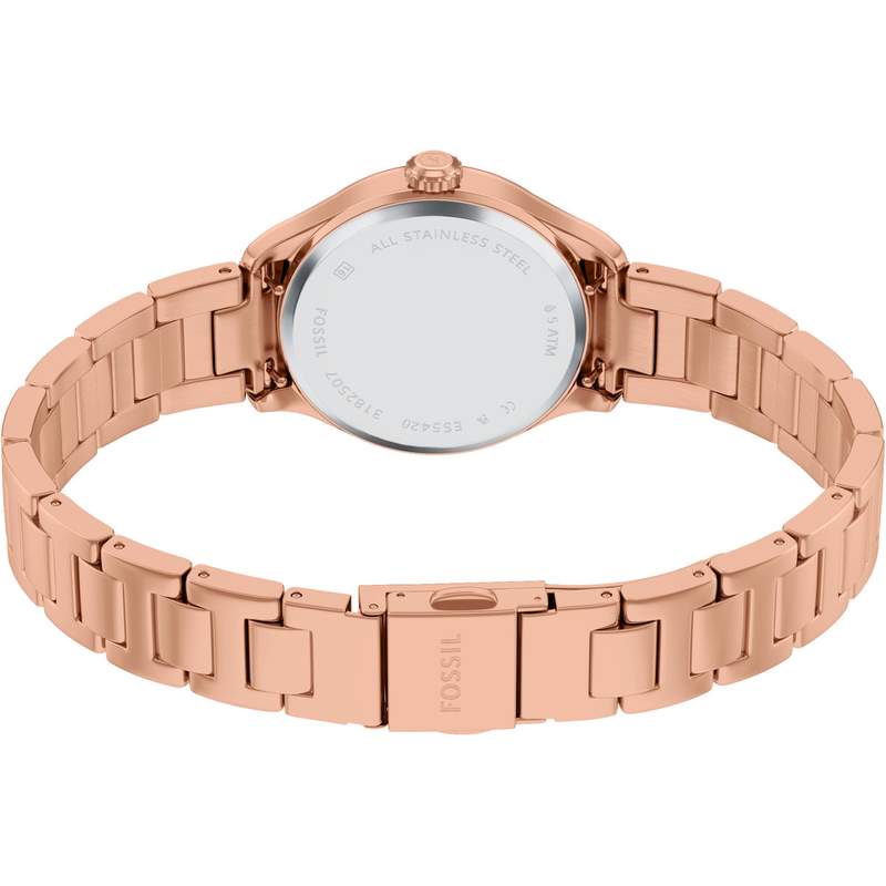 Montre FOSSIL gilmore femme bracelet acier inoxydable doré rose - vue 3