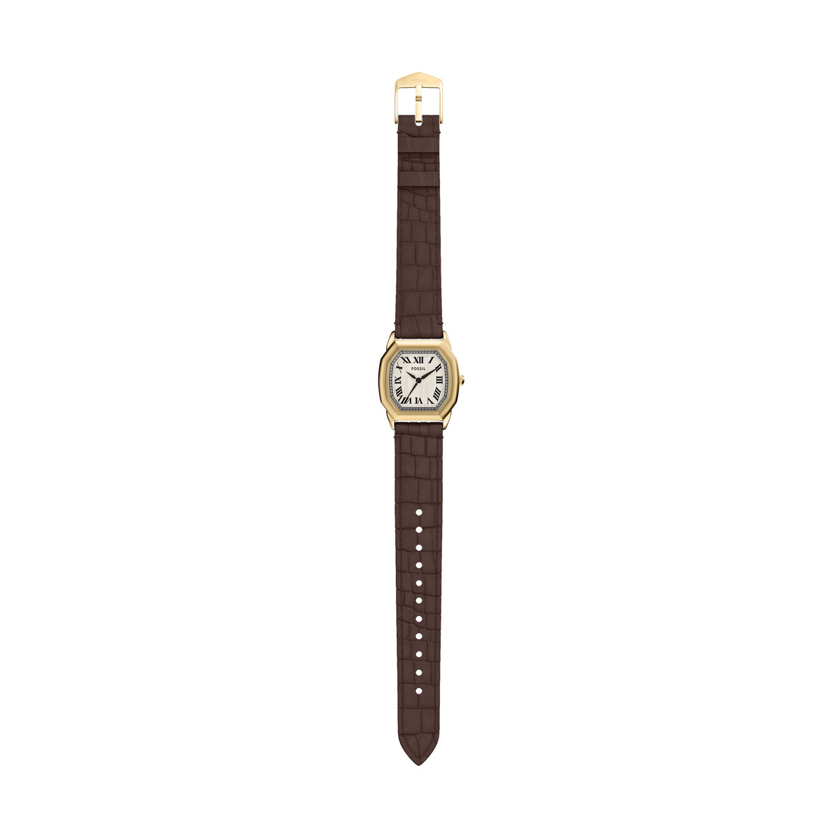 Montre FOSSIL harlow femme bracelet cuir marron - vue D2