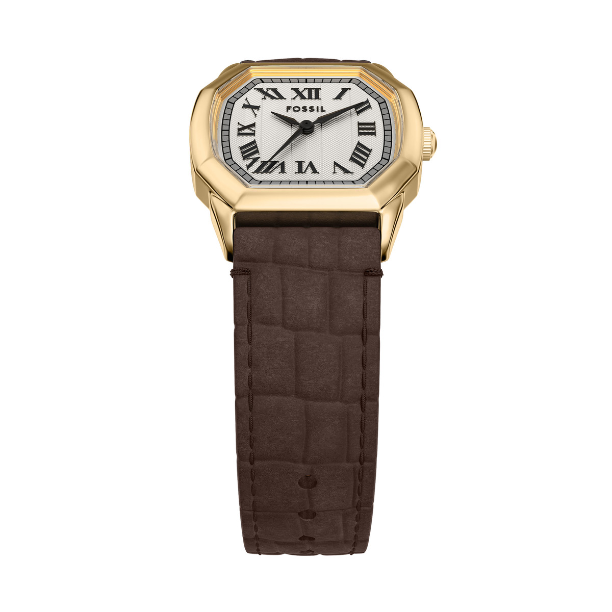 Montre FOSSIL harlow femme bracelet cuir marron - vue D3