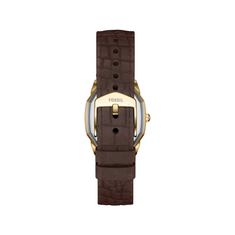 Montre FOSSIL harlow femme bracelet cuir marron - vue D4