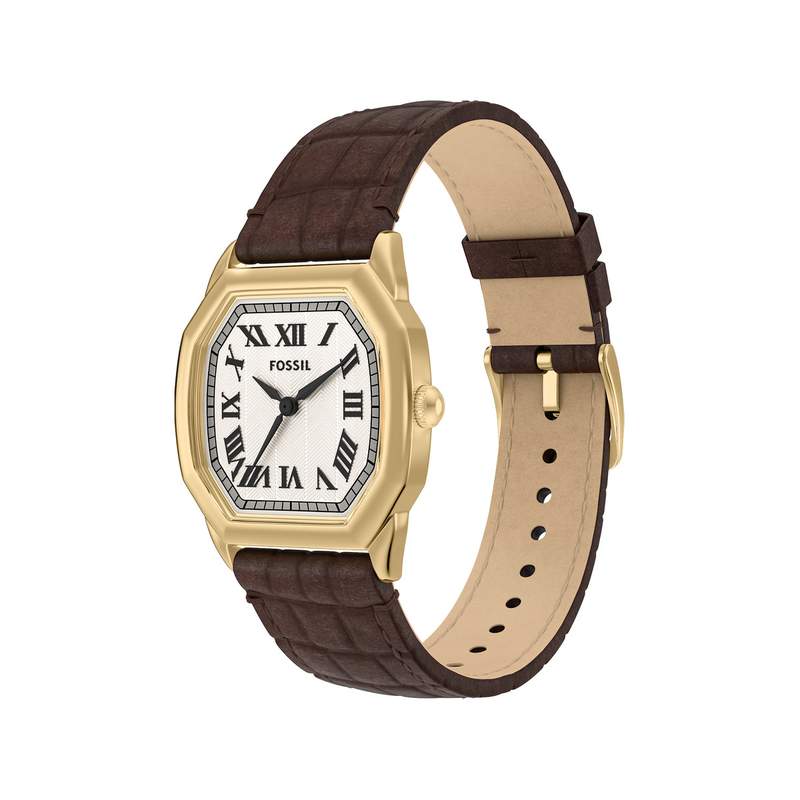 Montre FOSSIL harlow femme bracelet cuir marron - vue D5