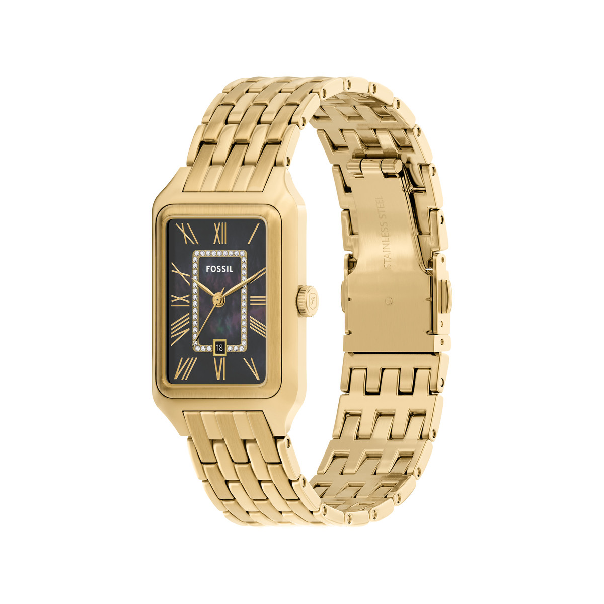 Montre FOSSIL raquel femme bracelet acier inoxydable doré - vue D6