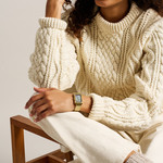 Montre FOSSIL raquel femme bracelet acier inoxydable doré - vue porté 3