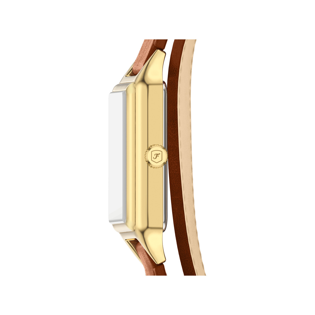 Montre FOSSIL raquel femme bracelet cuir marron - vue 2