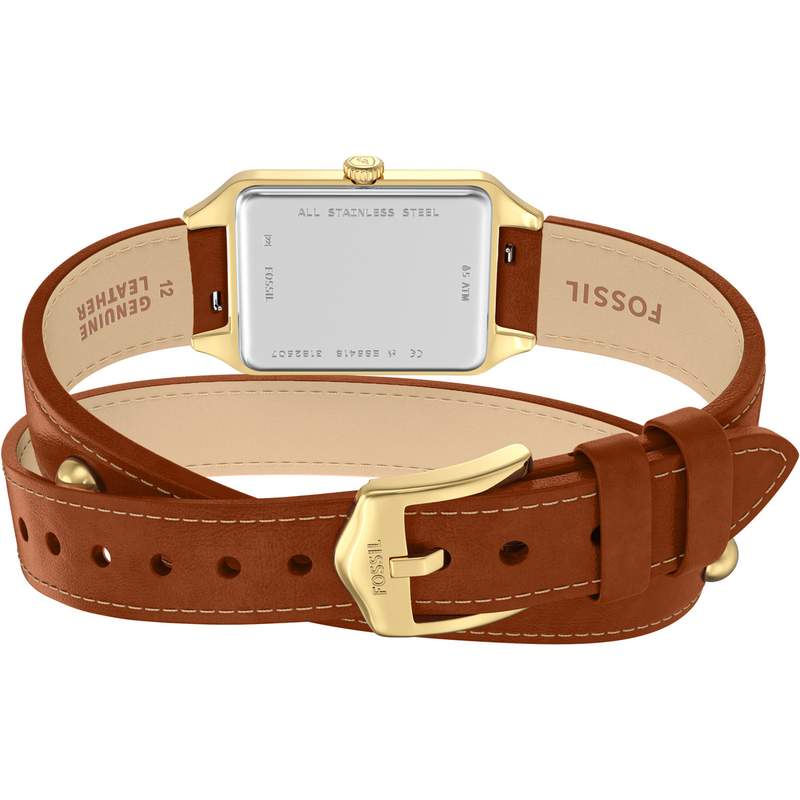 Montre FOSSIL raquel femme bracelet cuir marron - vue 3