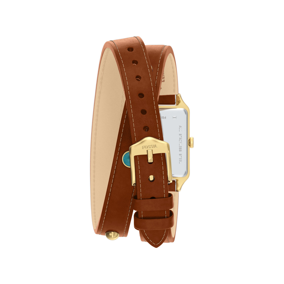 Montre FOSSIL raquel femme bracelet cuir marron - vue D4