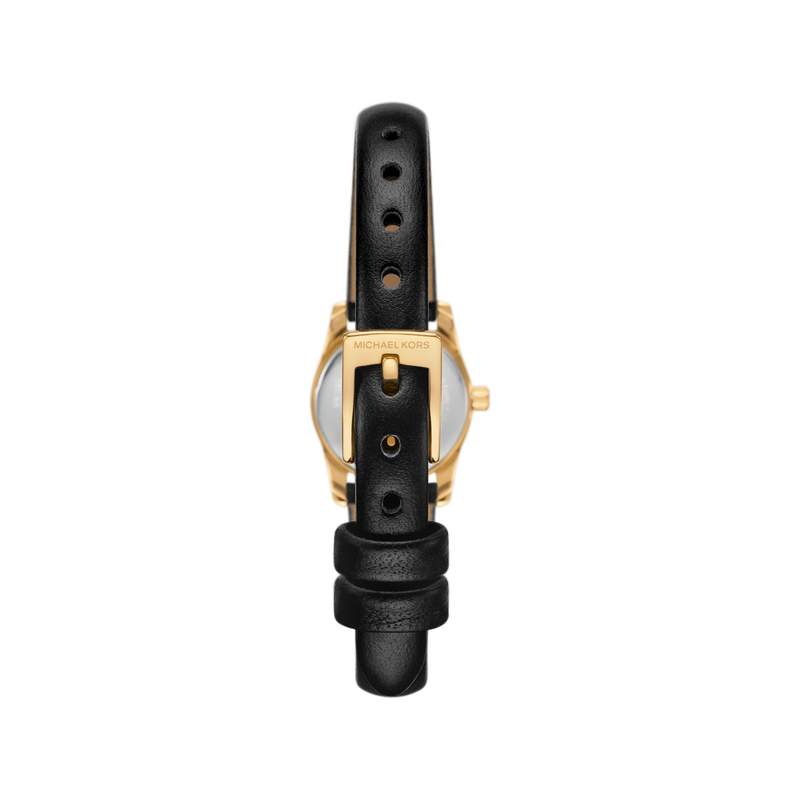Montre MICHAEL KORS micro lexington femme bracelet cuir noir - vue 3
