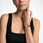 Montre MICHAEL KORS micro lexington femme bracelet cuir noir - vue porté 1