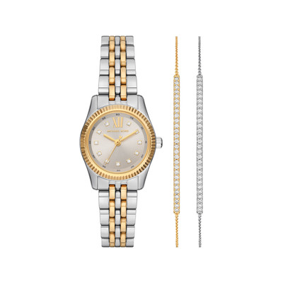 Montre MICHAEL KORS petite lexington femme bracelet acier inoxydable bicolore - vue 1