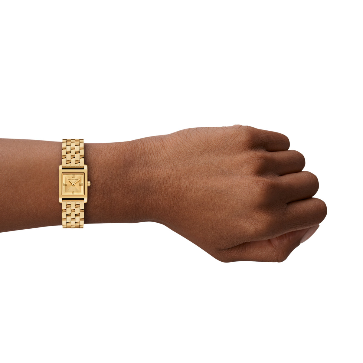 Montre MICHAEL KORS georgie femme bracelet acier inoxydable doré - vue porté 1