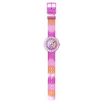 Montre FLIK FLAK FUZE IN PINK enfant cadran rose bracelet silicone rose - vue D1