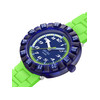 Montre FLIK FLAK NEONBRICK enfant cadran bleu bracelet silicone vert - vue V2