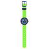 Montre FLIK FLAK NEONBRICK enfant cadran bleu bracelet silicone vert - vue VD1