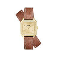 Montre CLUSE GRACIEUSE PETITE Femme cadran doré bracelet cuir marron