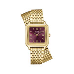 Montre CLUSE GRACIEUSE Femme cadran rouge bracelet acier inoxydable doré - vue 1