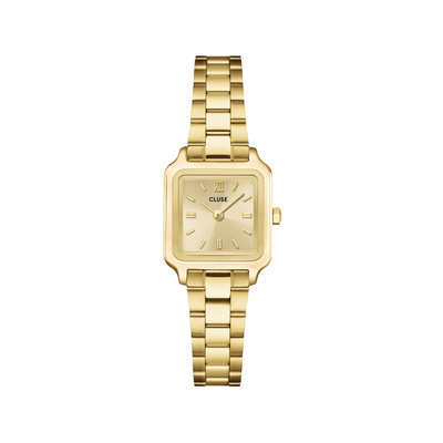CLUSE GRACIEUSE MINI dameshorloge goud wijzerplaat goud roestvrij stalen armband