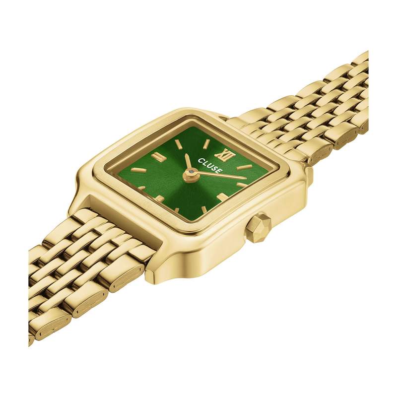 Montre CLUSE GRACIEUSE MINI Femme cadran vert bracelet acier inoxydable doré - vue 2
