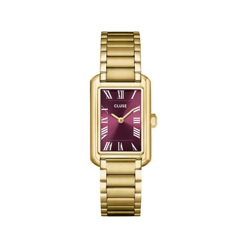 CLUSE BELISENNA Ladies watch red dial gold stainless steel bracelet