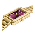 Montre CLUSE BELISENNA Femme cadran rouge bracelet acier inoxydable doré - vue 2