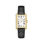 Montre CLUSE BELISENNA Femme cadran blanc bracelet cuir noir - vue 1