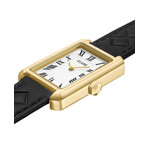 Montre CLUSE BELISENNA Femme cadran blanc bracelet cuir noir - vue 2