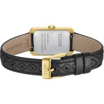 Montre CLUSE BELISENNA Femme cadran blanc bracelet cuir noir - vue 3