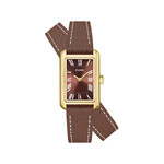 Montre CLUSE BELISENNA Femme cadran marron bracelet cuir marron - vue 1