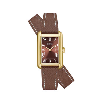 CLUSE BELISENNA Women's Watch with brown dial and brown leather strap
