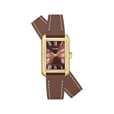 Montre CLUSE BELISENNA Femme cadran marron bracelet cuir marron