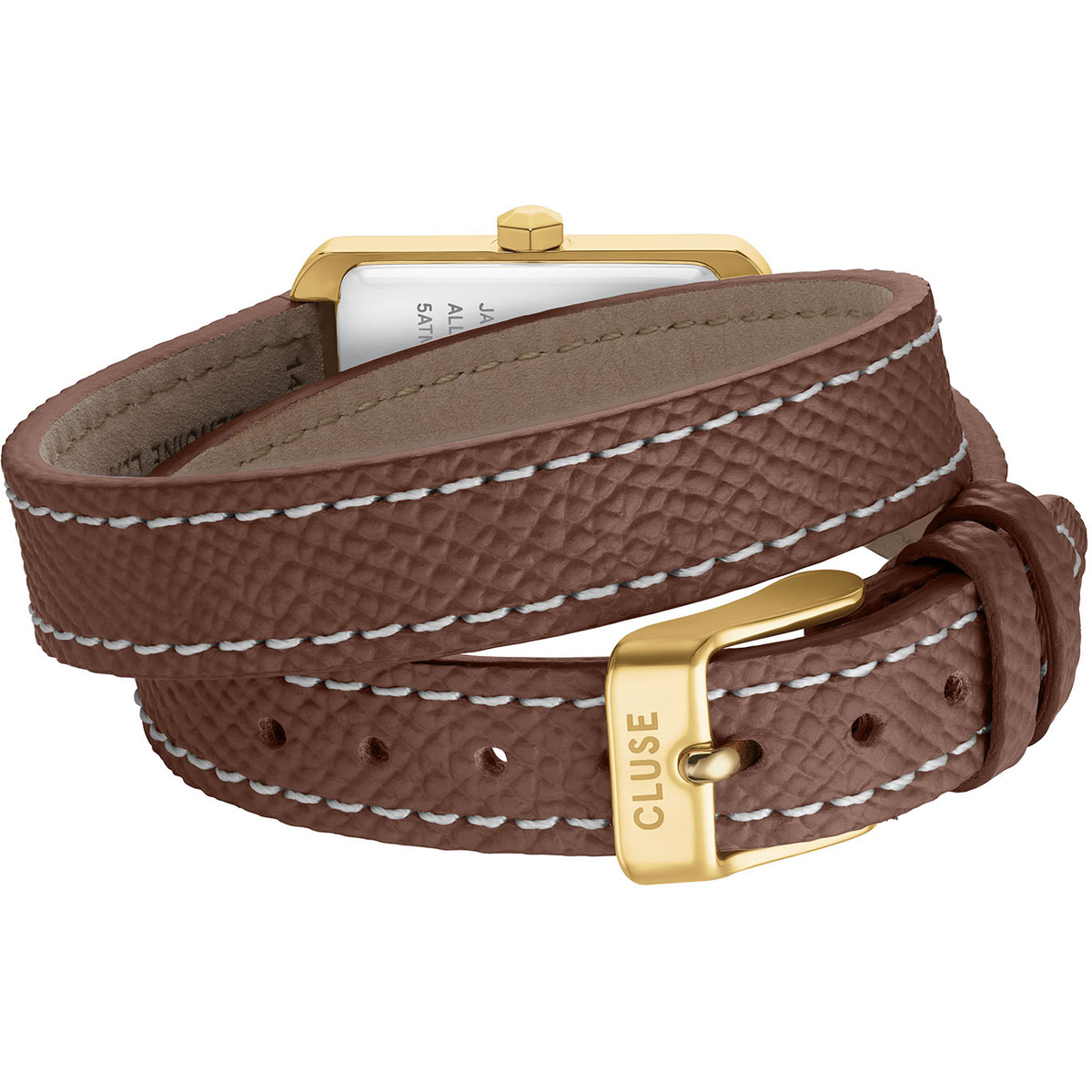 Montre CLUSE BELISENNA Femme cadran marron bracelet cuir marron - vue 3
