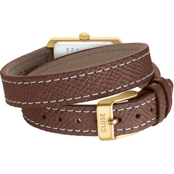 CLUSE BELISENNA dameshorloge met bruine wijzerplaat en bruine leren band