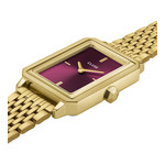 Montre CLUSE FLUETTE Femme cadran rouge bracelet acier inoxydable doré - vue 2