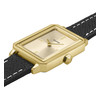 Montre CLUSE FLUETTE Femme cadran doré bracelet cuir noir - vue V2
