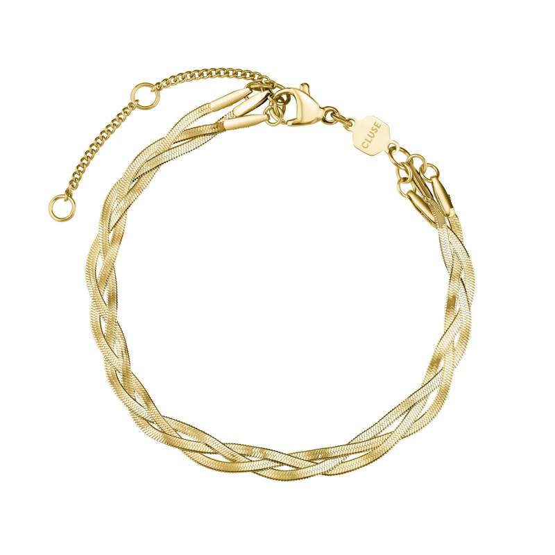 Montre CLUSE BLACK FRIDAY 25 Femme cadran rouge bracelet acier inoxydable doré - vue D2