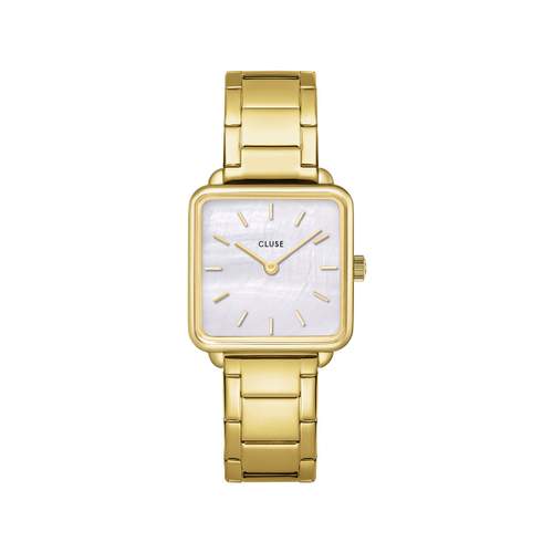 Montre CLUSE BLACK FRIDAY 25 Femme cadran blanc bracelet acier inoxydable doré