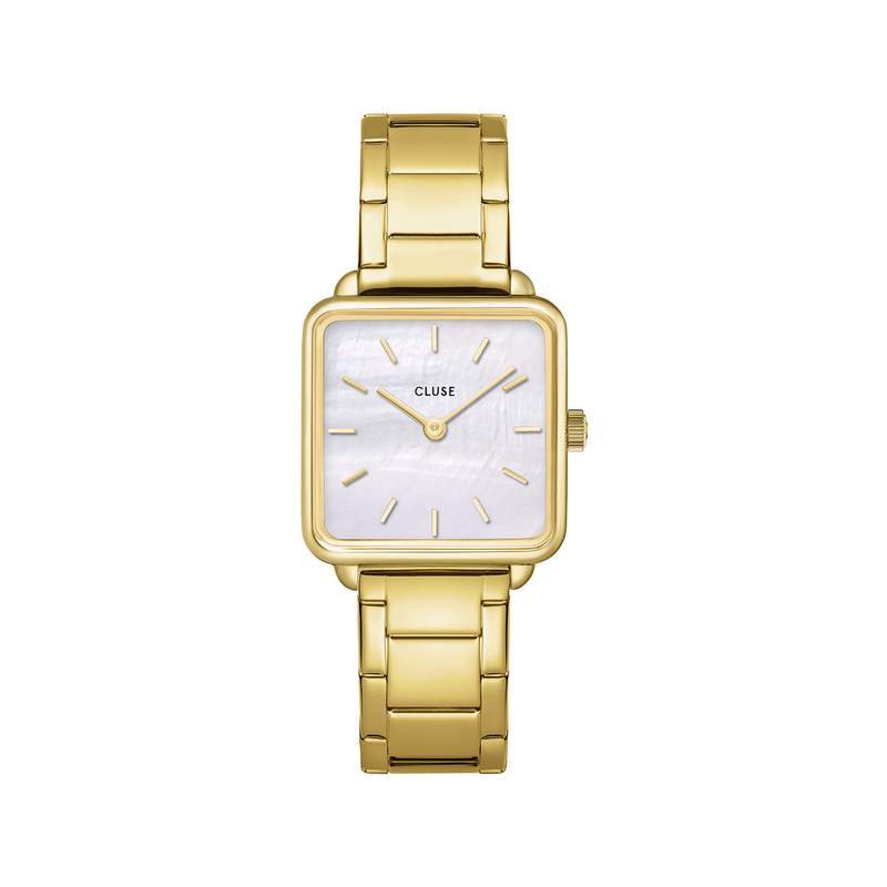 Montre CLUSE BLACK FRIDAY 25 Femme cadran blanc bracelet acier inoxydable doré - vue 1