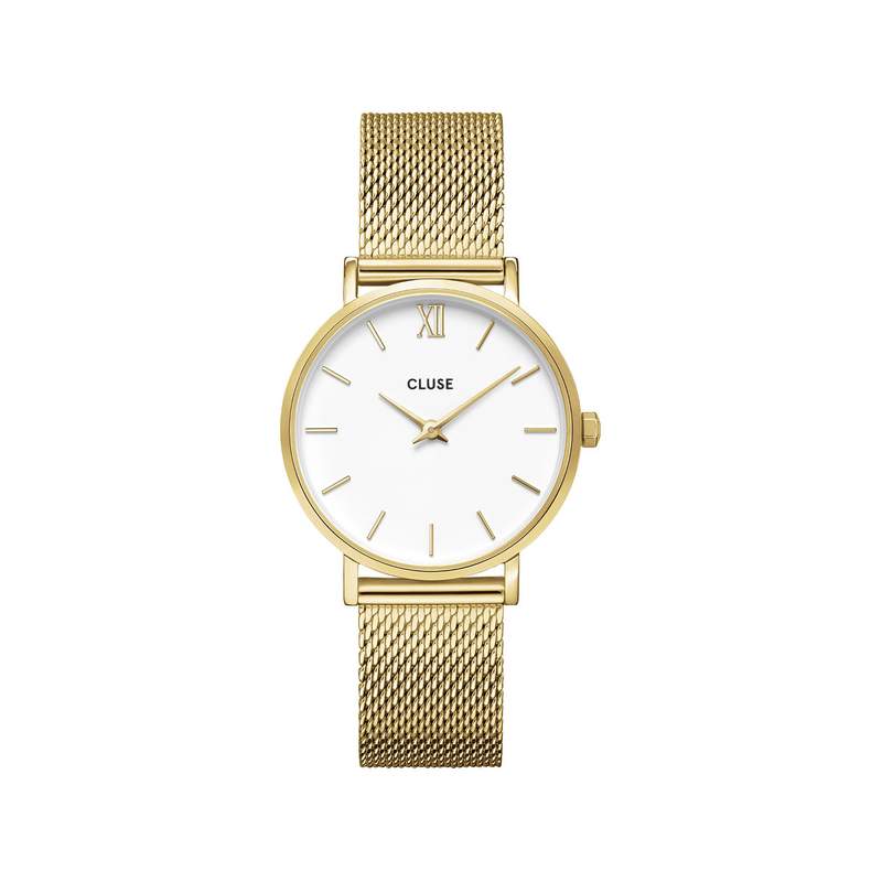 Montre CLUSE BLACK FRIDAY Femme cadran blanc bracelet acier inoxydable doré - vue 1
