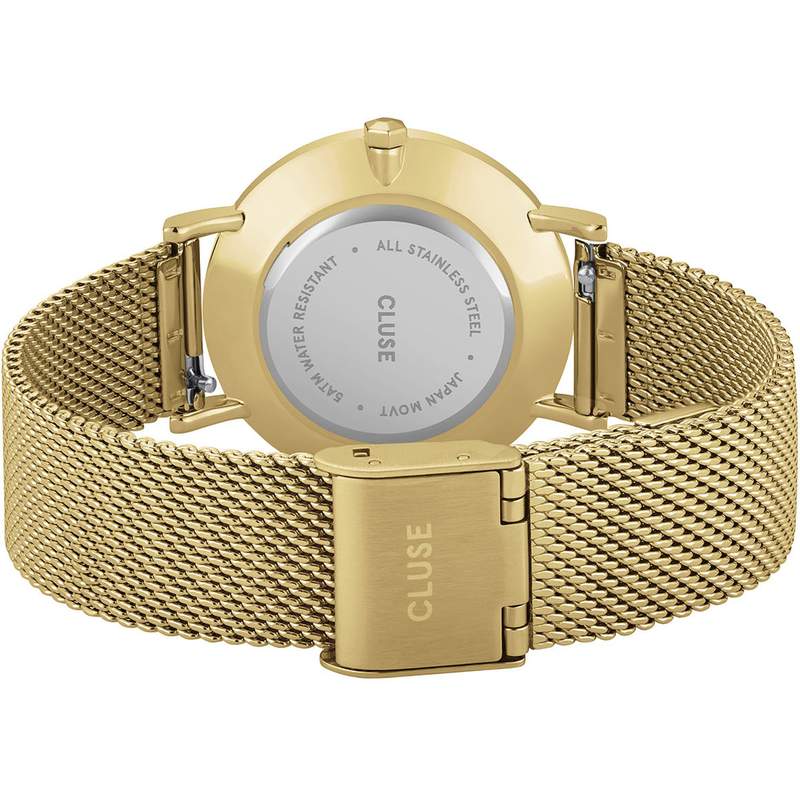 Montre CLUSE BLACK FRIDAY Femme cadran blanc bracelet acier inoxydable doré - vue 3