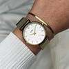 Montre CLUSE BLACK FRIDAY Femme cadran blanc bracelet acier inoxydable doré - vue Vporté 1