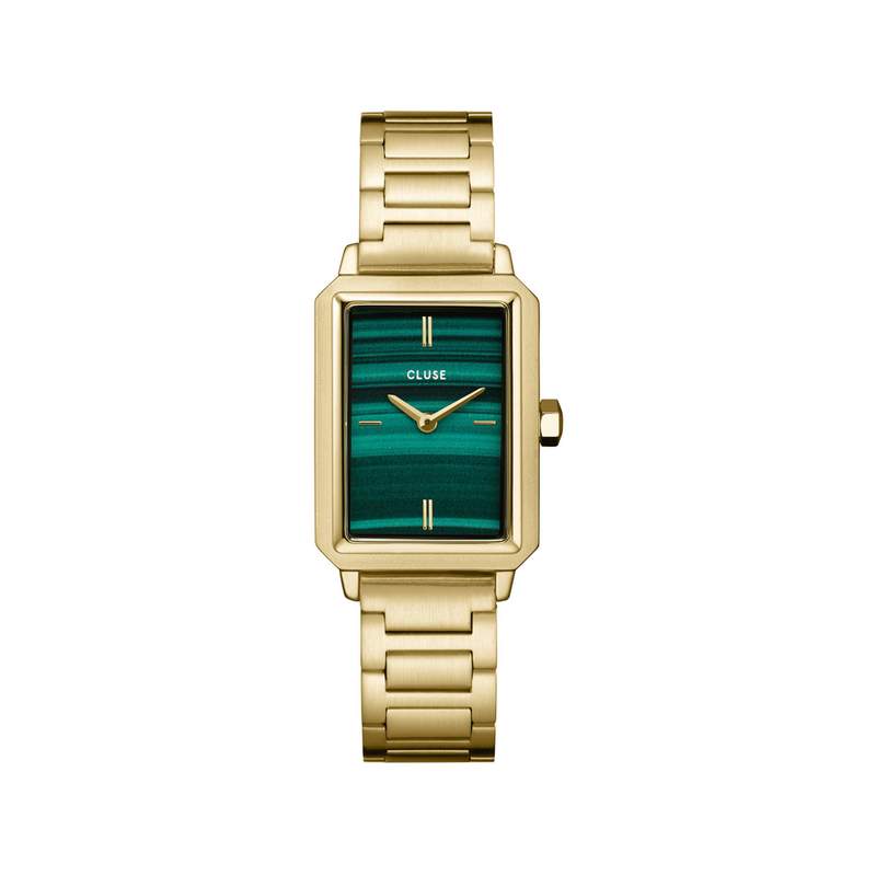 Montre CLUSE BLACK FRIDAY 25 Femme cadran vert bracelet acier inoxydable doré - vue 1