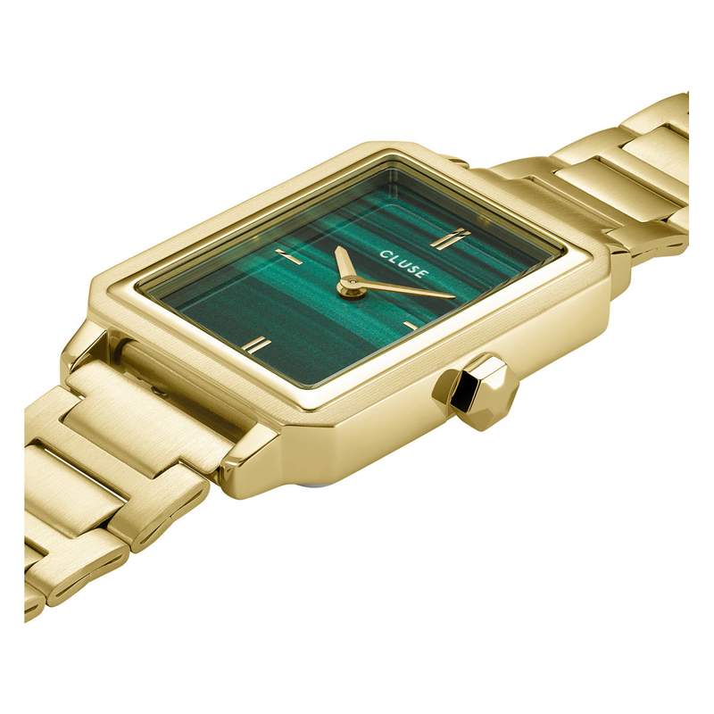 Montre CLUSE BLACK FRIDAY 25 Femme cadran vert bracelet acier inoxydable doré - vue 2
