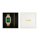Montre CLUSE BLACK FRIDAY 25 Femme cadran vert bracelet acier inoxydable doré - vue D1