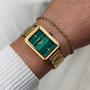 Montre CLUSE BLACK FRIDAY 25 Femme cadran vert bracelet acier inoxydable doré - vue Vporté 1